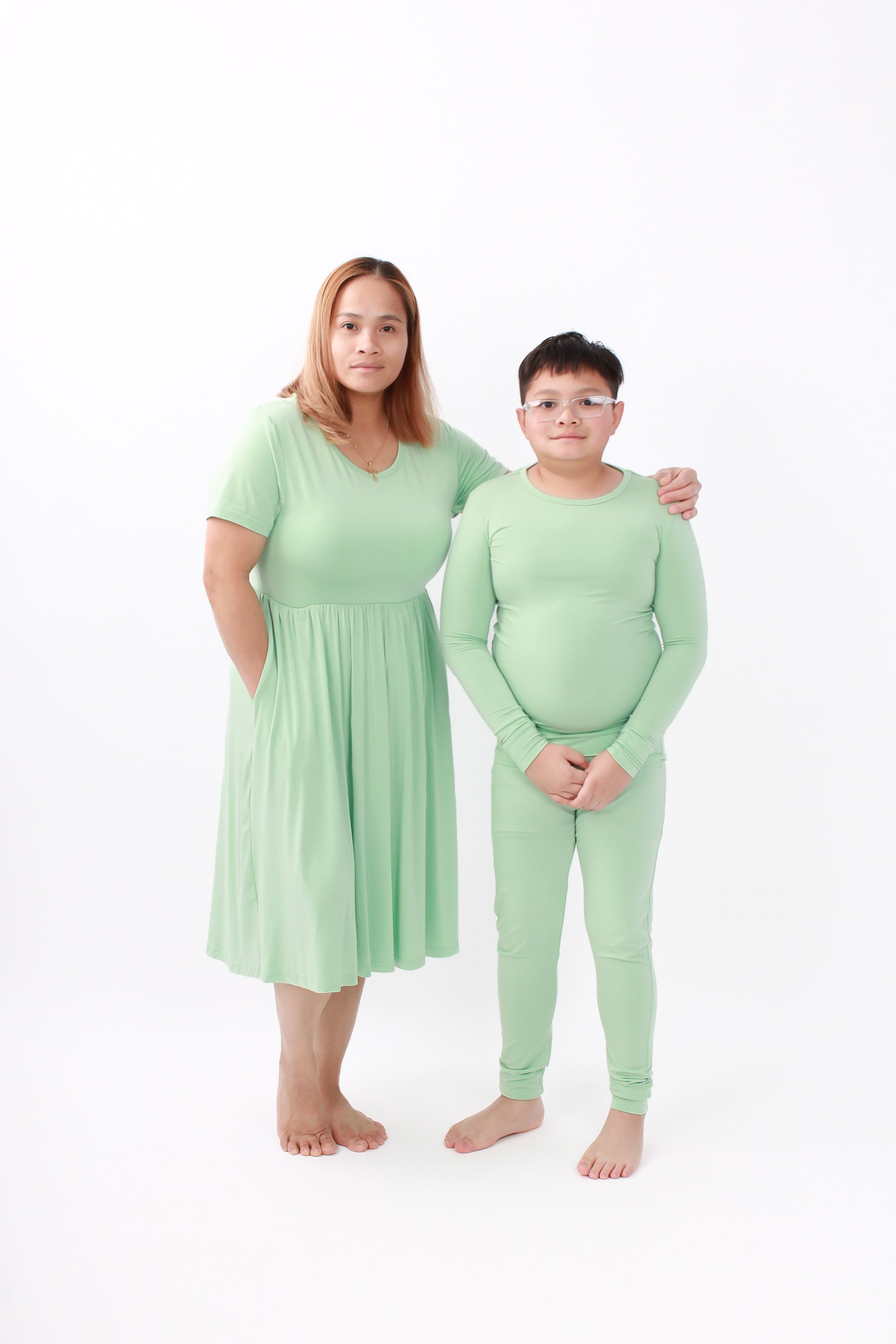Bamboo Women's Dress -Adults | Jade Green-Holiday Christmas Matching XL/XXL Bamboo Women's Dress -Adults | Jade Green-Holiday Christmas Matching XL/XXL