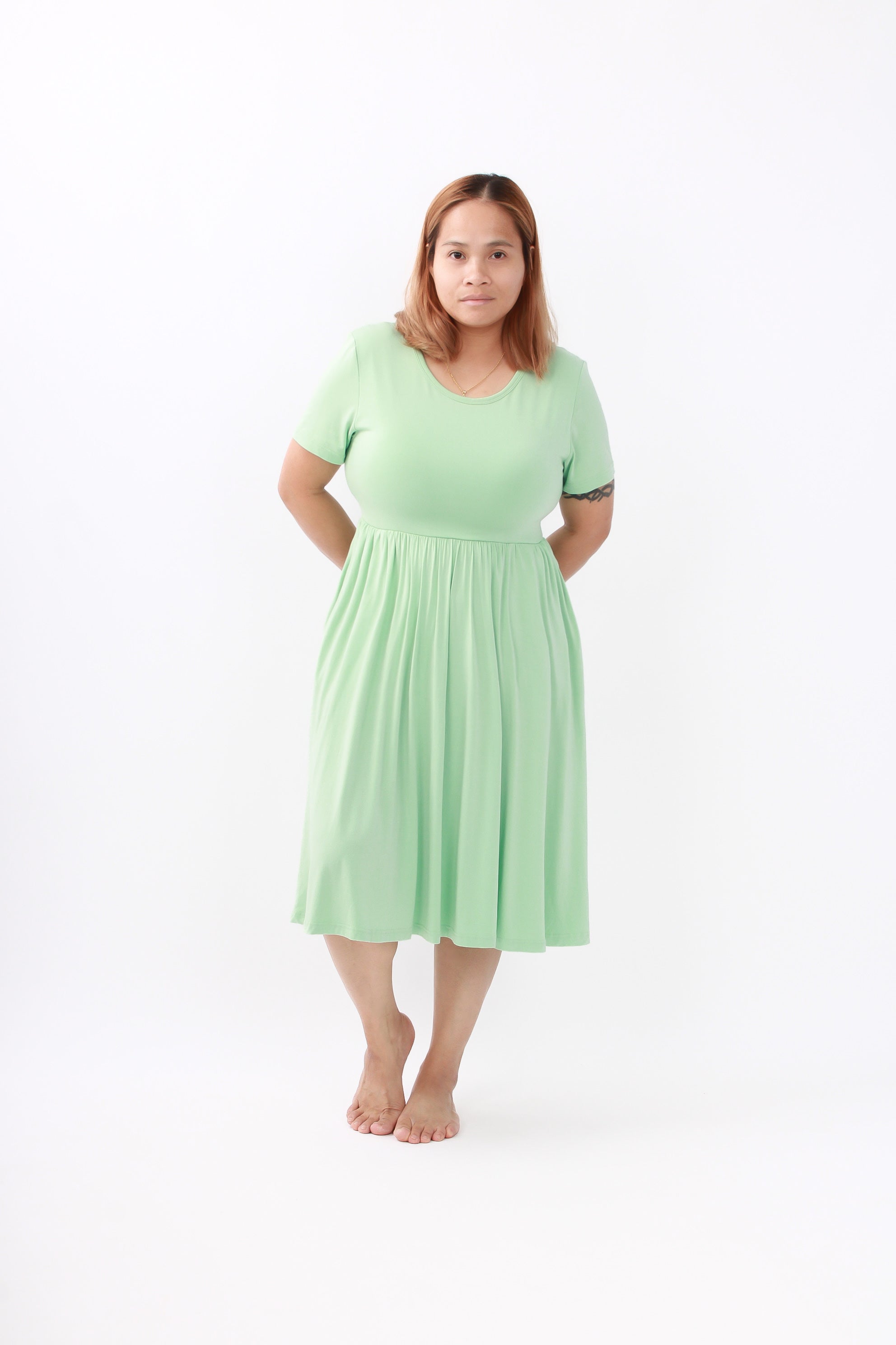 Bamboo Women's Dress -Adults | Jade Green-Holiday Christmas Matching XL/XXL Bamboo Women's Dress -Adults | Jade Green-Holiday Christmas Matching XL/XXL