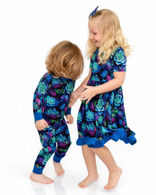 Electric Succulents | Bamboo Ruffle Twirl Dress
