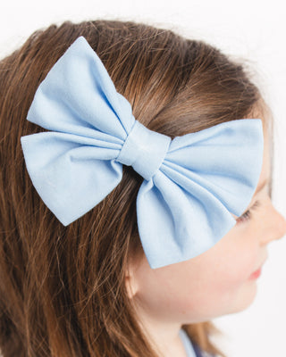 Icy Blue | Bamboo Big Clip on Bow