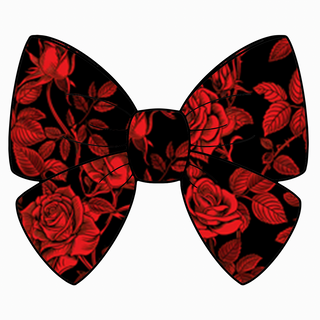 Midnight Roses | Bamboo Big Clip on Bow