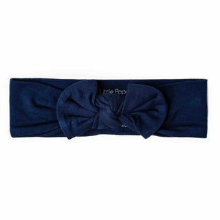 Navy | Bamboo Headband Bow