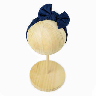 Navy | Bamboo Headband Bow