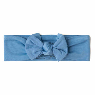 Steel Blue | Bamboo Headband Bow
