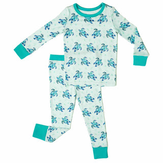 Sea of Turtles | Two-Piece Bamboo Long Sleeve Toddler & Kids Pajamas