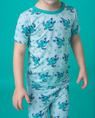 Sea Turtles | Two-Piece Bamboo Short Sleeve Toddler & Kids Set