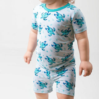 Sea Turtles | Two-Piece Bamboo Short Sleeve Toddler & Kids Set