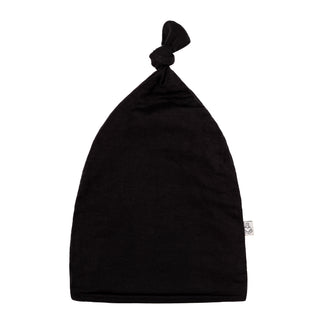 Black | Bamboo Newborn Baby Knotted Hat