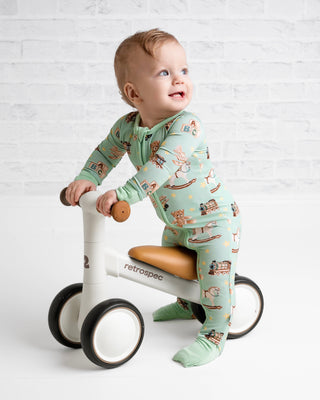 Vintage Toys | Convertible Bamboo Zipper Baby Pajamas