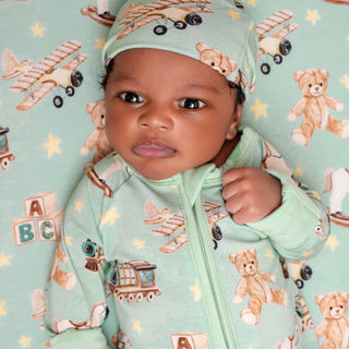 Vintage Toys | Convertible Bamboo Zipper Baby Pajamas