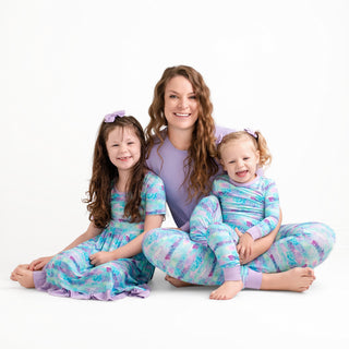 Mermaid Glitter | Toddler & Girls Bamboo Ruffle Twirl Dress