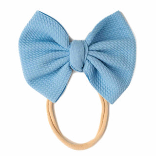 Steel Blue | Toddler Girl Nylon Bow