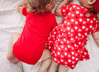 Sweet Little Hearts | Baby & Toddler Bamboo Bodysuit Dress