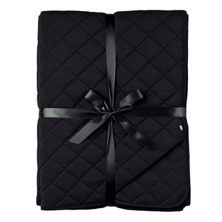 Black | Double Quilted Bamboo Adult Blanket