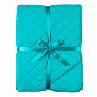 Turquoise | Double Quilted Bamboo Adult Blanket