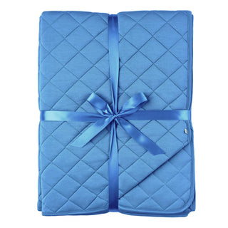 Steel Blue | Double Quilted Bamboo Adult Blanket