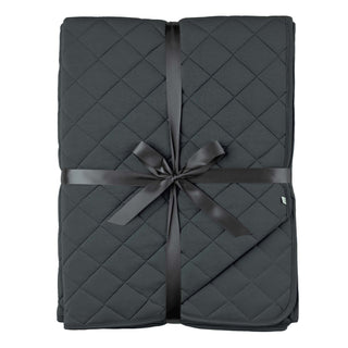 Charcoal | Double Quilted Bamboo Adult Blanket