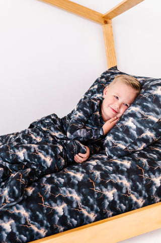 Stormy Clouds | Bamboo Quilted Kids Blanket