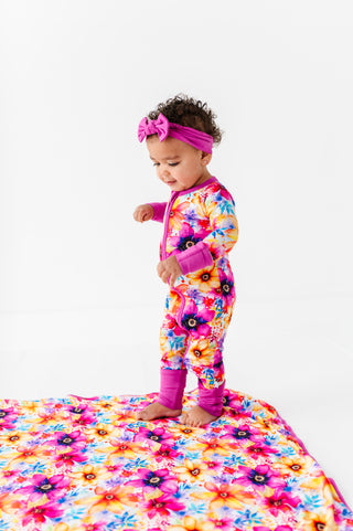 Painted Petals | Bamboo Zipper Pajamas