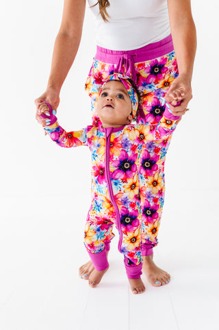 Painted Petals | Bamboo Zipper Pajamas