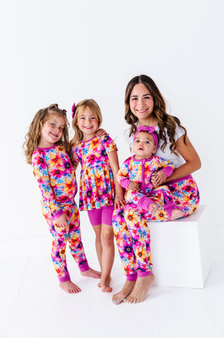 Painted Petals | Bamboo Zipper Pajamas