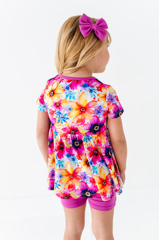 Berry Splash | Small Clip Bow