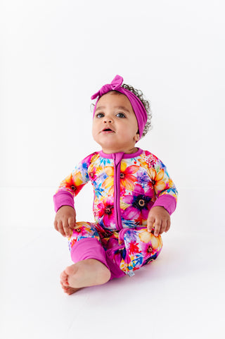 Painted Petals | Bamboo Zipper Pajamas