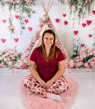 Sweet Strawberries | Women's Bamboo Jogger Pajama Pants