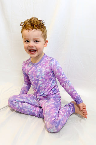 Hearts | Two-Piece Bamboo Long Sleeve Toddler & Kids Pajamas