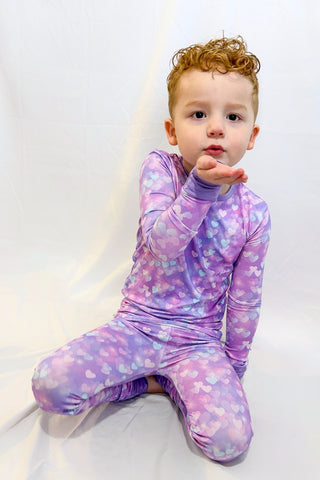 Hearts | Two-Piece Bamboo Long Sleeve Toddler & Kids Pajamas