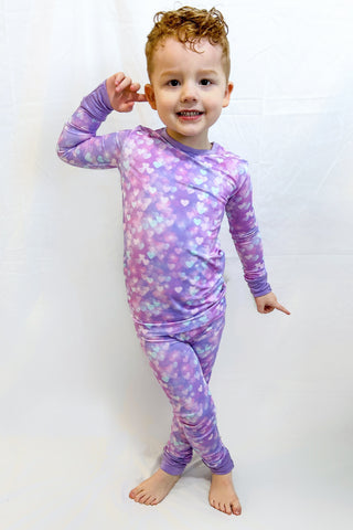 Hearts | Two-Piece Bamboo Long Sleeve Toddler & Kids Pajamas
