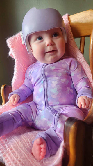 Hearts | Convertible Bamboo Zipper Baby Pajamas