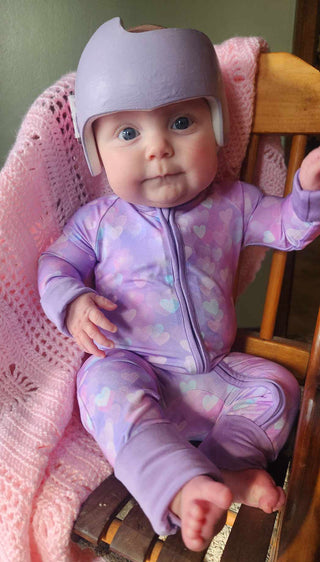 Hearts | Convertible Bamboo Zipper Baby Pajamas