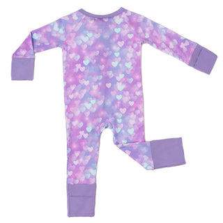 Hearts | Convertible Bamboo Zipper Baby Pajamas