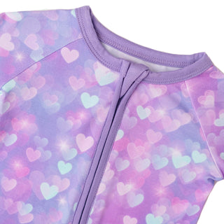 Hearts | Convertible Bamboo Zipper Baby Pajamas