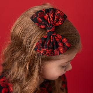 Midnight Roses | Bamboo Big Clip on Bow