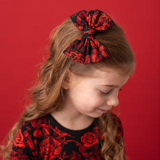 Midnight Roses | Bamboo Big Clip on Bow