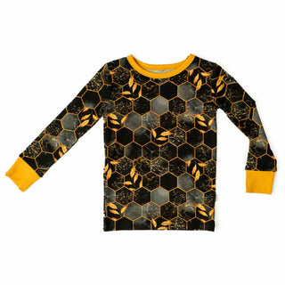 Midnight Honey | Two-Piece Bamboo Long Sleeve Toddler & Kids Pajamas