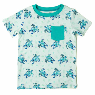 Sea of Turtles | Bamboo Toddler & Kids Pocket T-Shirt