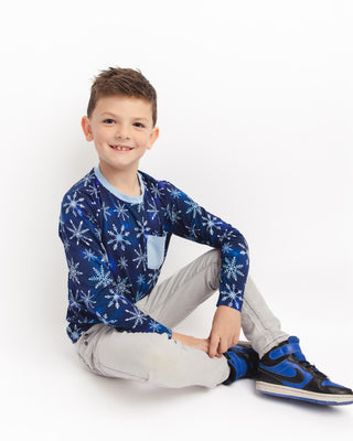 Icy Snowflakes | Bamboo Toddler & Kids Pocket T-Shirt