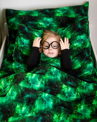 Green Galaxy Elixir | Bamboo Toddler & Kids Raglan Tee