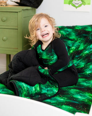 Green Galaxy Elixir | Bamboo Toddler & Kids Raglan Tee