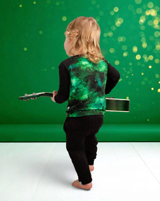 Green Galaxy Elixir | Bamboo Toddler & Kids Raglan Tee