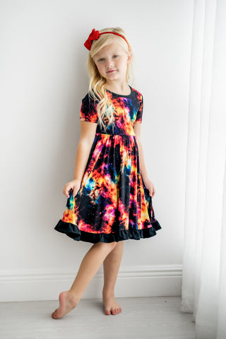 fall twirl dress Yellow Beauty Twirl Dress Little Adventures