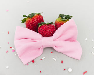 Sweet Pink | Bamboo Big Clip on Bow