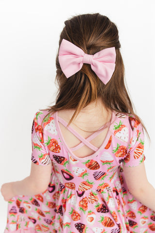 Sweet Pink | Bamboo Big Clip on Bow