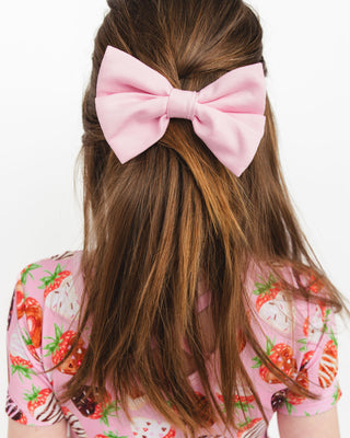 Sweet Pink | Bamboo Big Clip on Bow