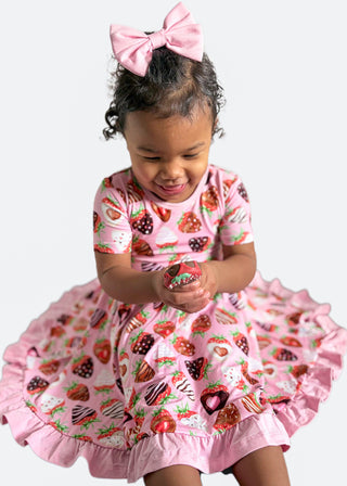 Sweet Pink | Bamboo Small Clip on Bow