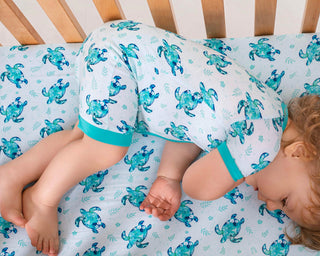 Sea Turtles | Bamboo Shorty Zipper Romper - Baby, Infant & Toddler