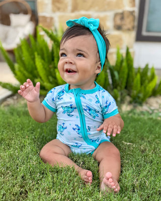 Sea Turtles | Bamboo Shorty Zipper Romper - Baby, Infant & Toddler